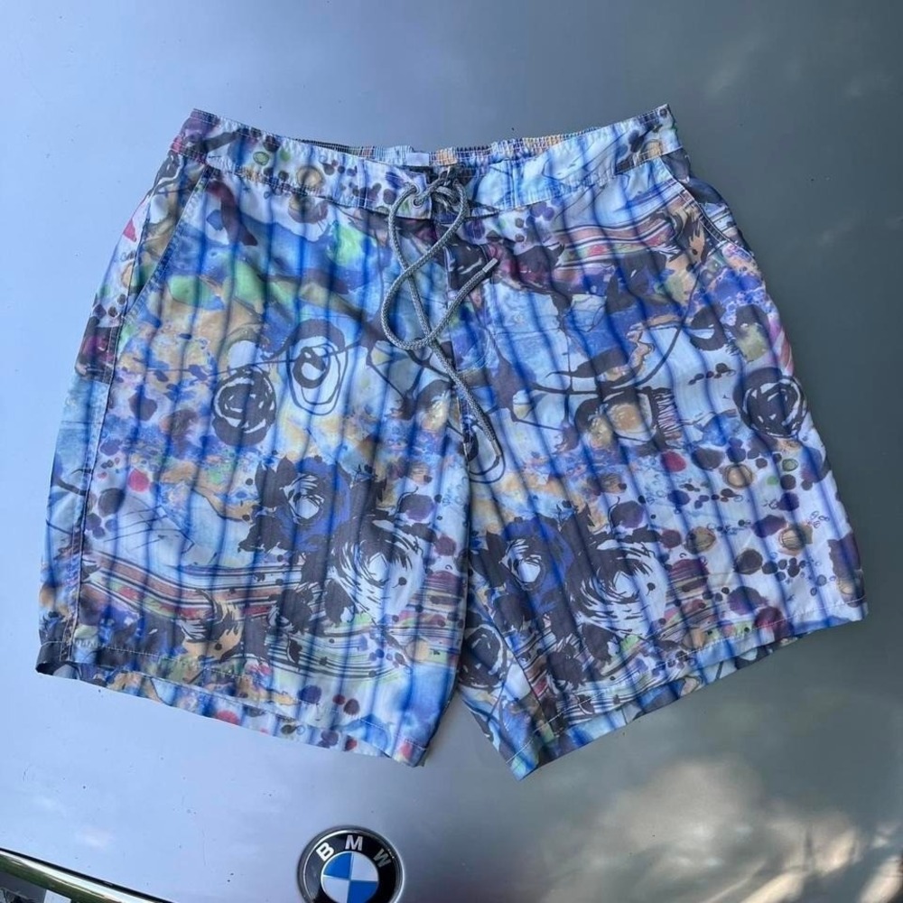 Vintage Bugatchi swim trunks boardshorts surfwear 90s andy irons kelly slater